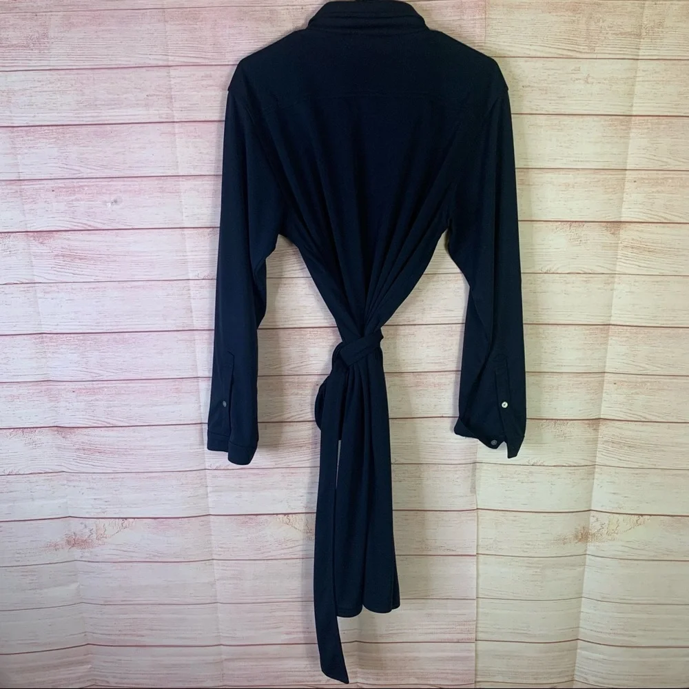 J.Crew Navy Blue‎ Button Front Belted Dress Size XL
